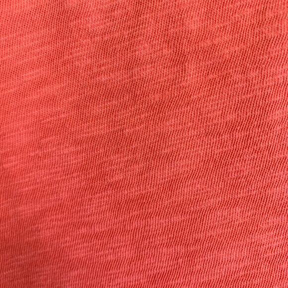 Life is Good Sz M Short Sleeve Textured Slub Cotton Mini Dress Orange Rising Sun - Picture 12 of 16